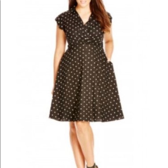 City Chic Dresses & Skirts - City Chic Retro Polka Dot Dress